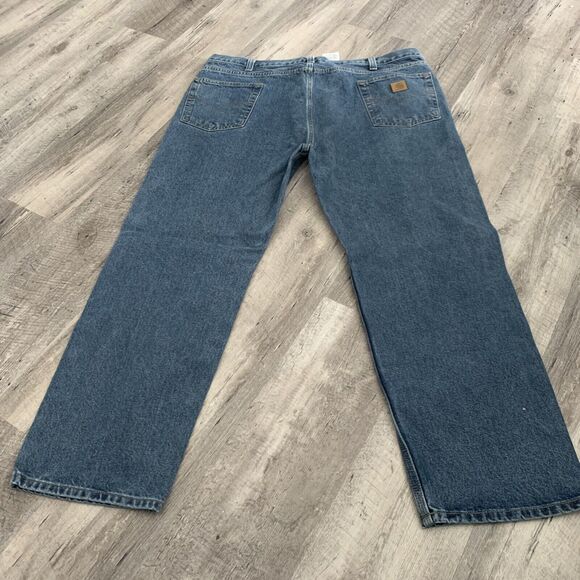 Carhartt Jeans Mens Straight Leg Traditional Fit Denim Size 42X30 Medium Blue - Picture 2 of 7